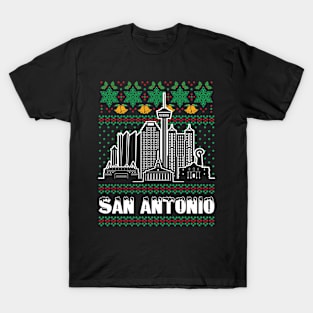 San Antonio Texas Ugly Christmas T-Shirt